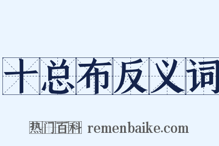 十总布反义词是什么意思的图片